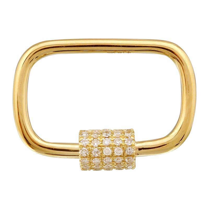 Carabiner Lock 14K Yellow Gold Charm