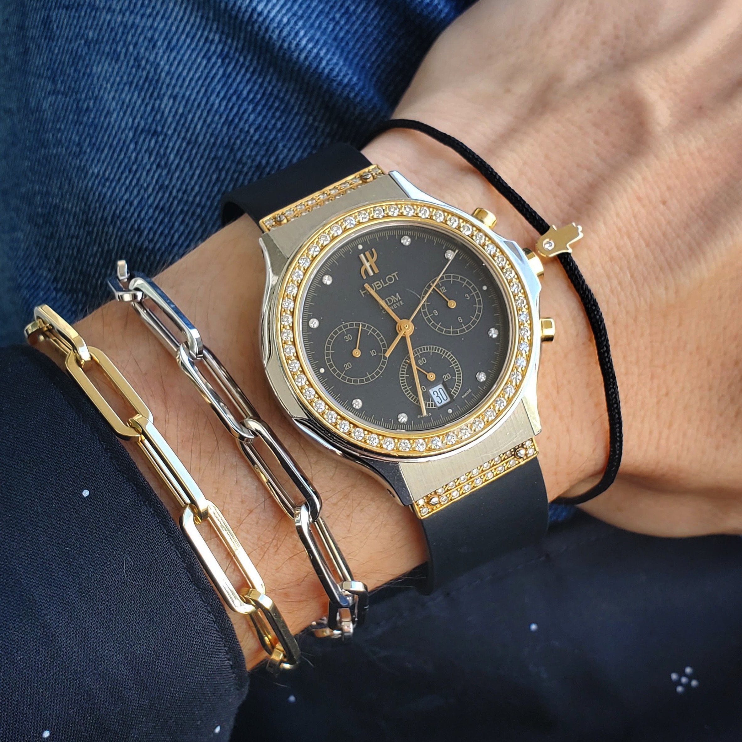 Paper Clip Link Chain 14K Gold Bracelet