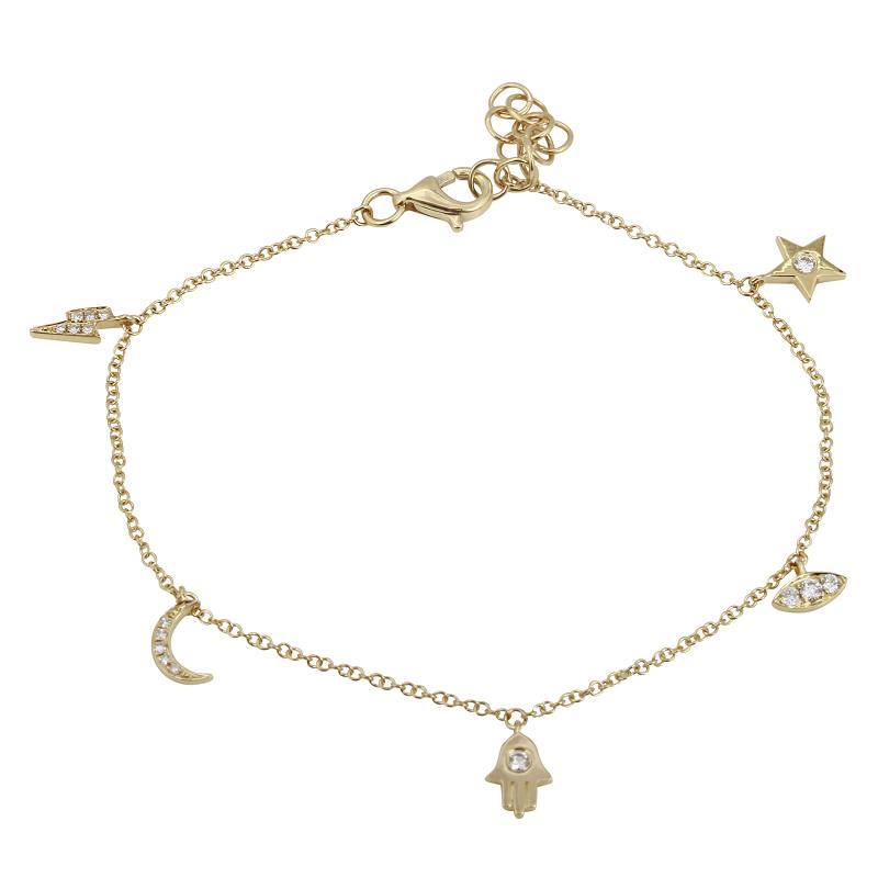 Petite Charms 14K Gold Diamond Bracelet
