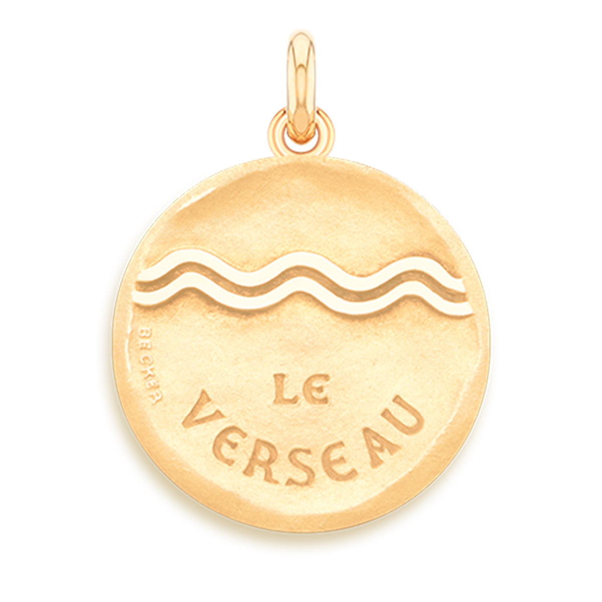 Aquarius 18k Gold Symbol Medallion Charm