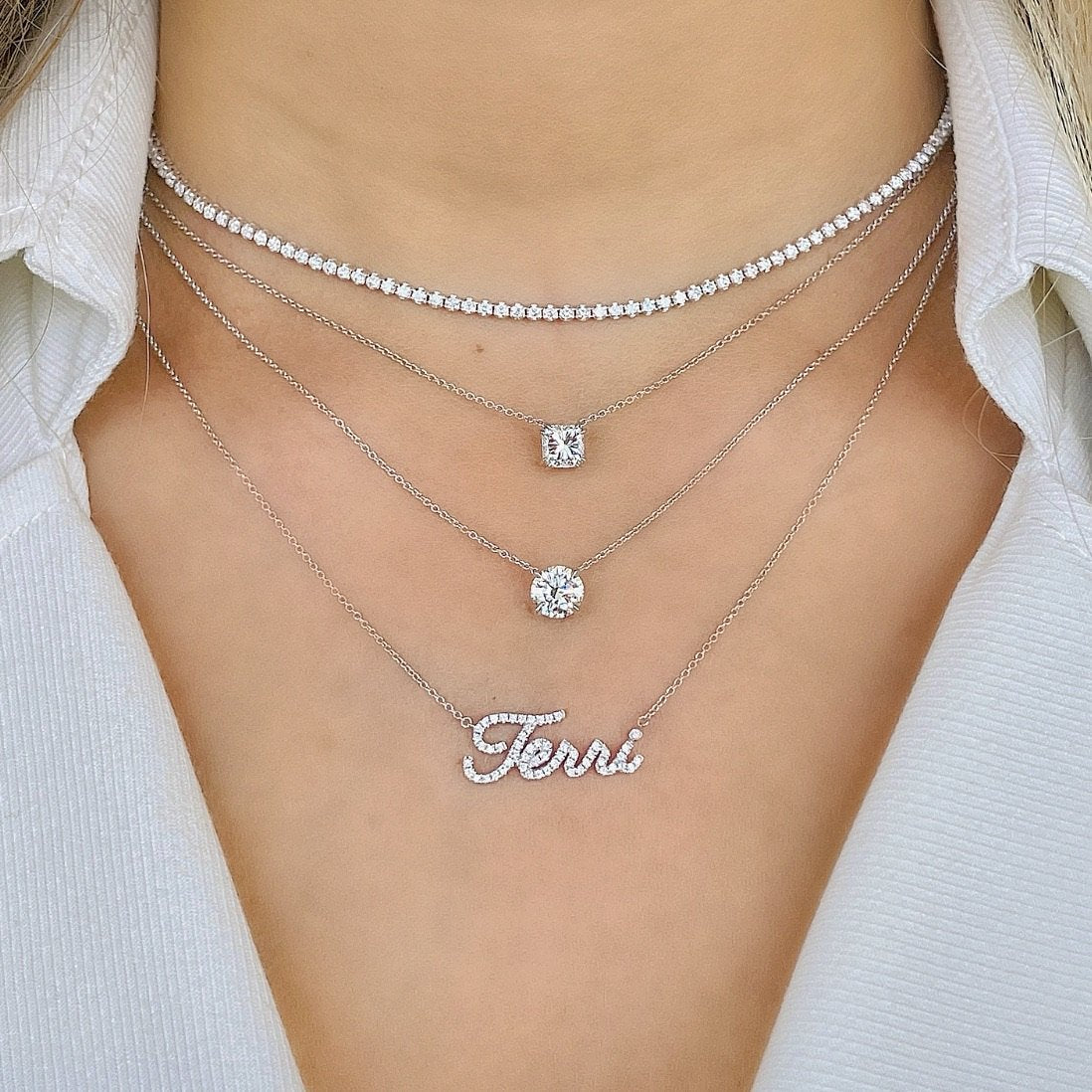 Choker 14K Gold Diamond Necklace