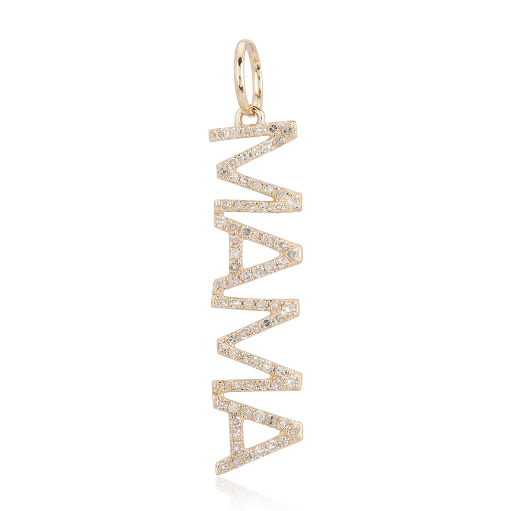Mama Statement 14K Gold Necklace Charm