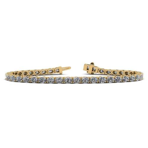 East-West Oval 14K Gold Tennis Bracelet