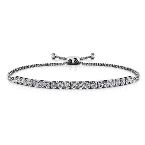 Half Tennis Diamond 14K Gold Bracelet