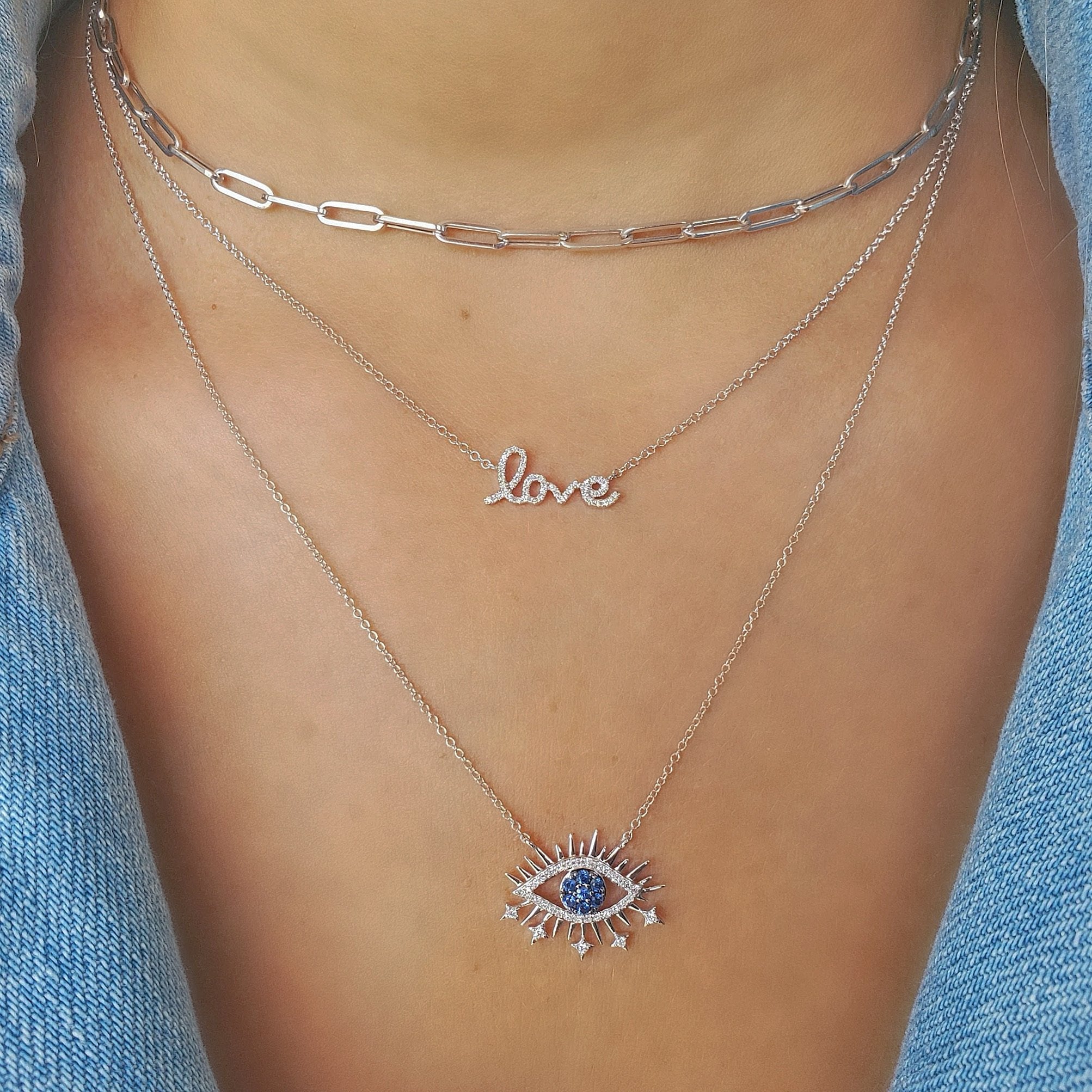 Love Script 14K Diamond Necklace