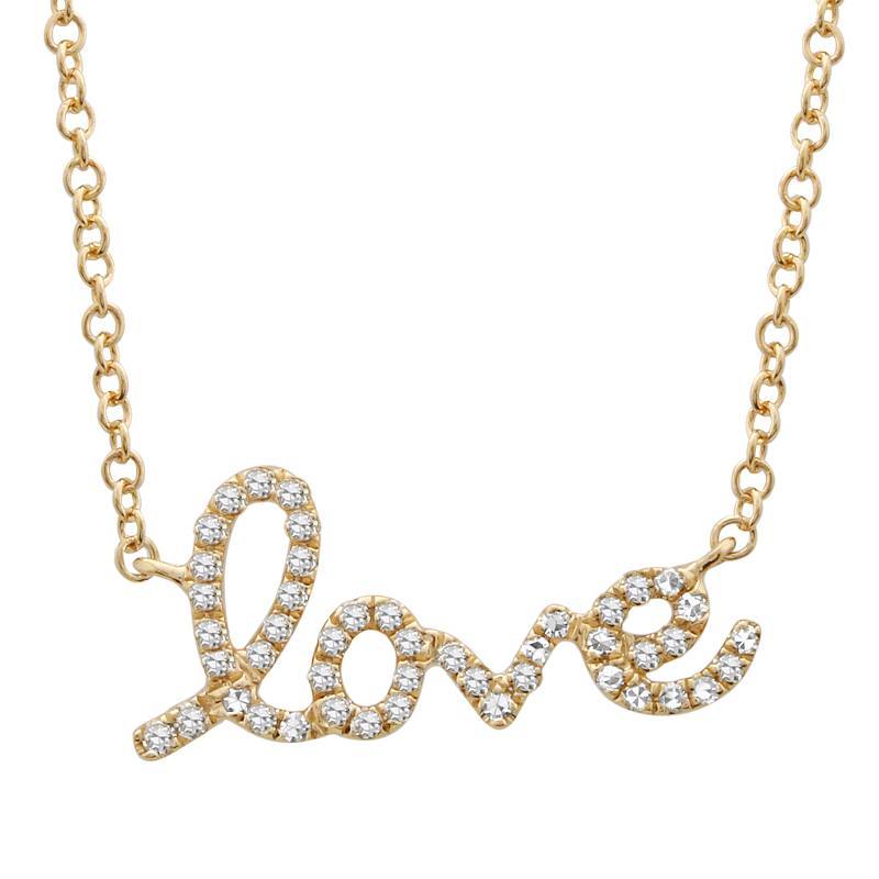 Love Script 14K Diamond Necklace