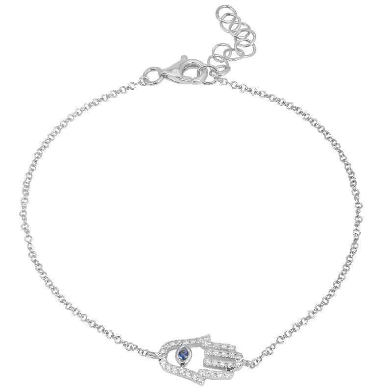 Marquise Evil Eye Diamond Pearl Bracelet | KAJ Fine Jewellery | Le Mill 6 In / White