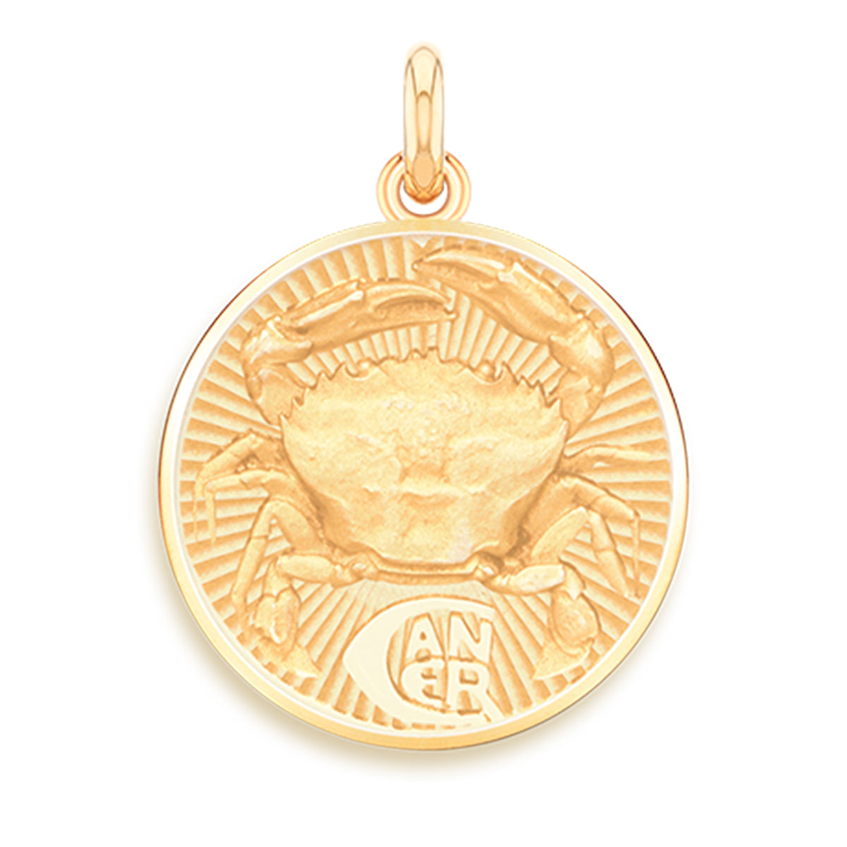 Cancer 18k Gold Sign Medallion Charm