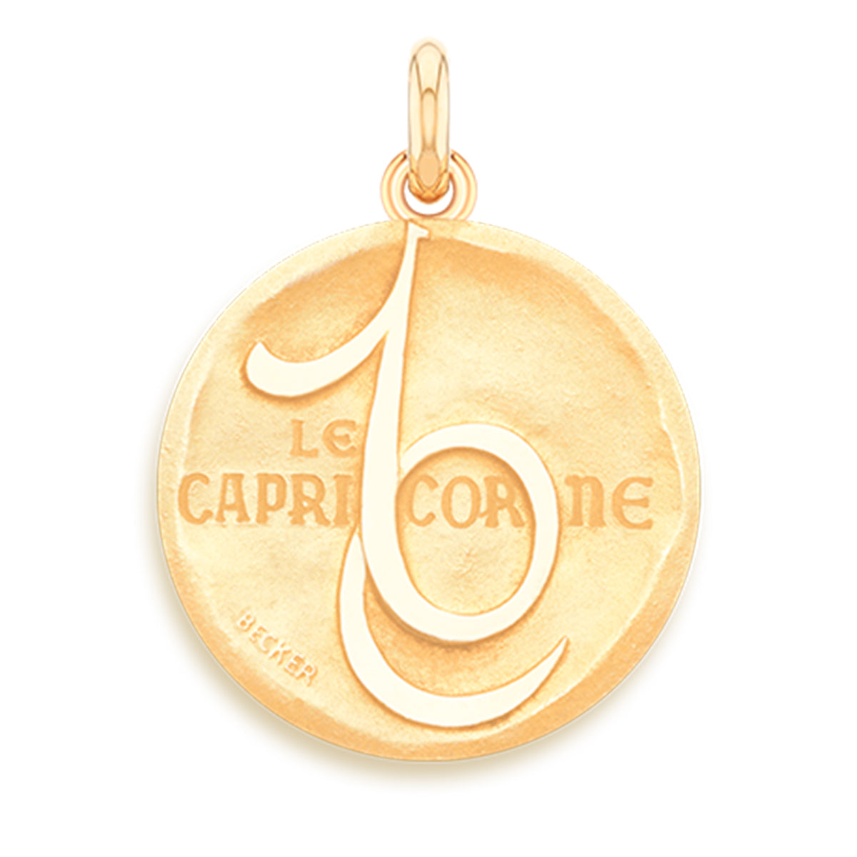 Capricorn 18k Gold Symbol Medallion Charm