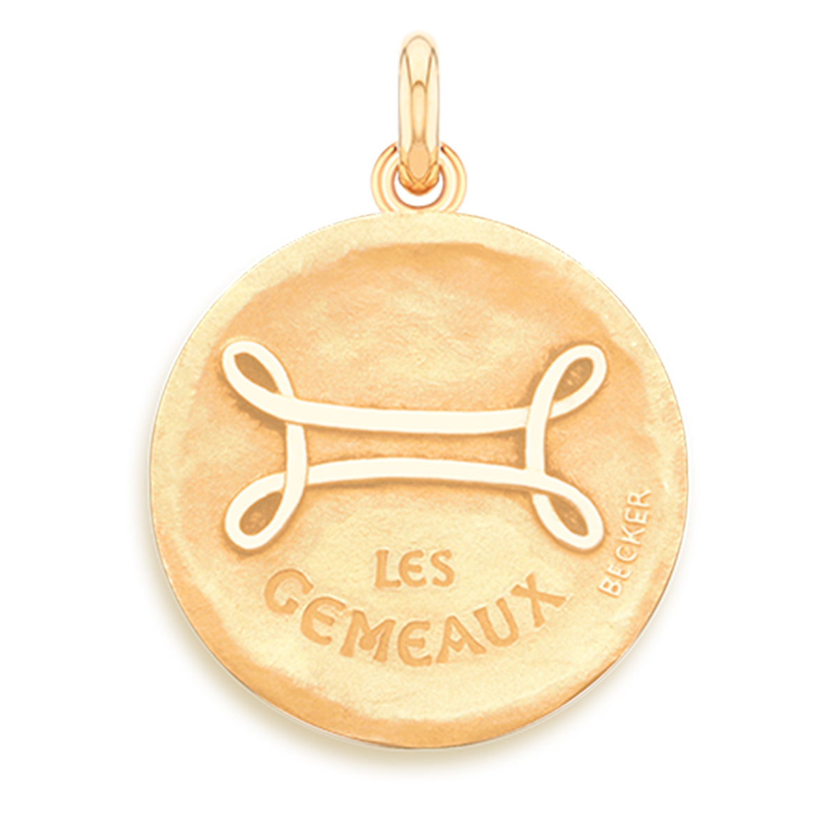 Gemini 18k Gold Symbol Medallion Charm