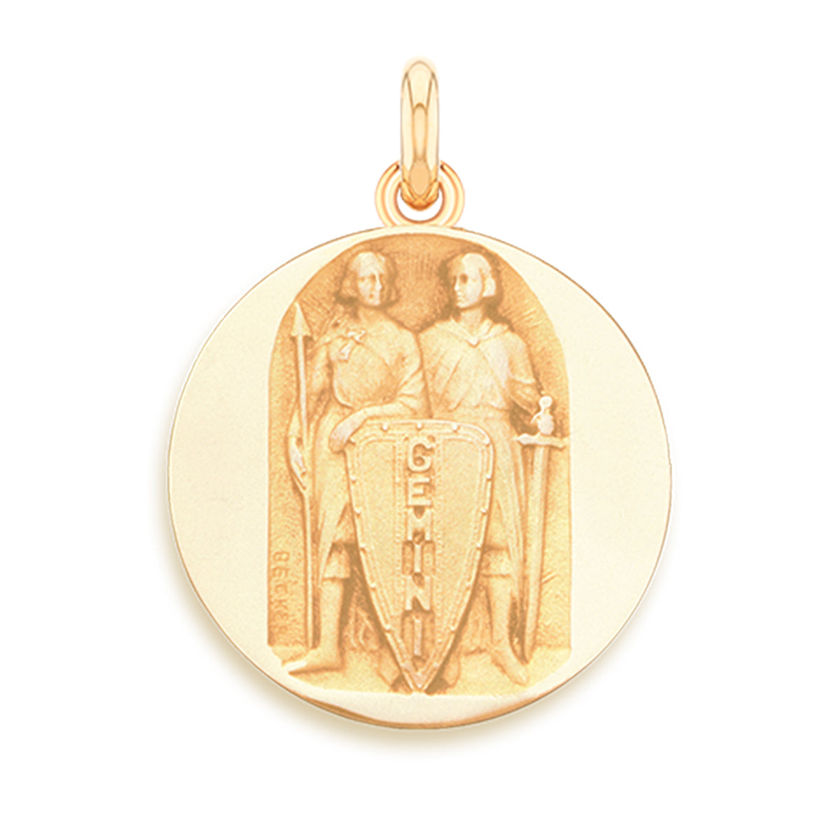 Gemini 18k Gold Sign Medallion Charm