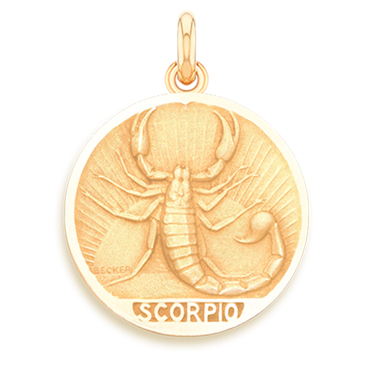 Scorpio 18k Gold Sign Medallion Charm