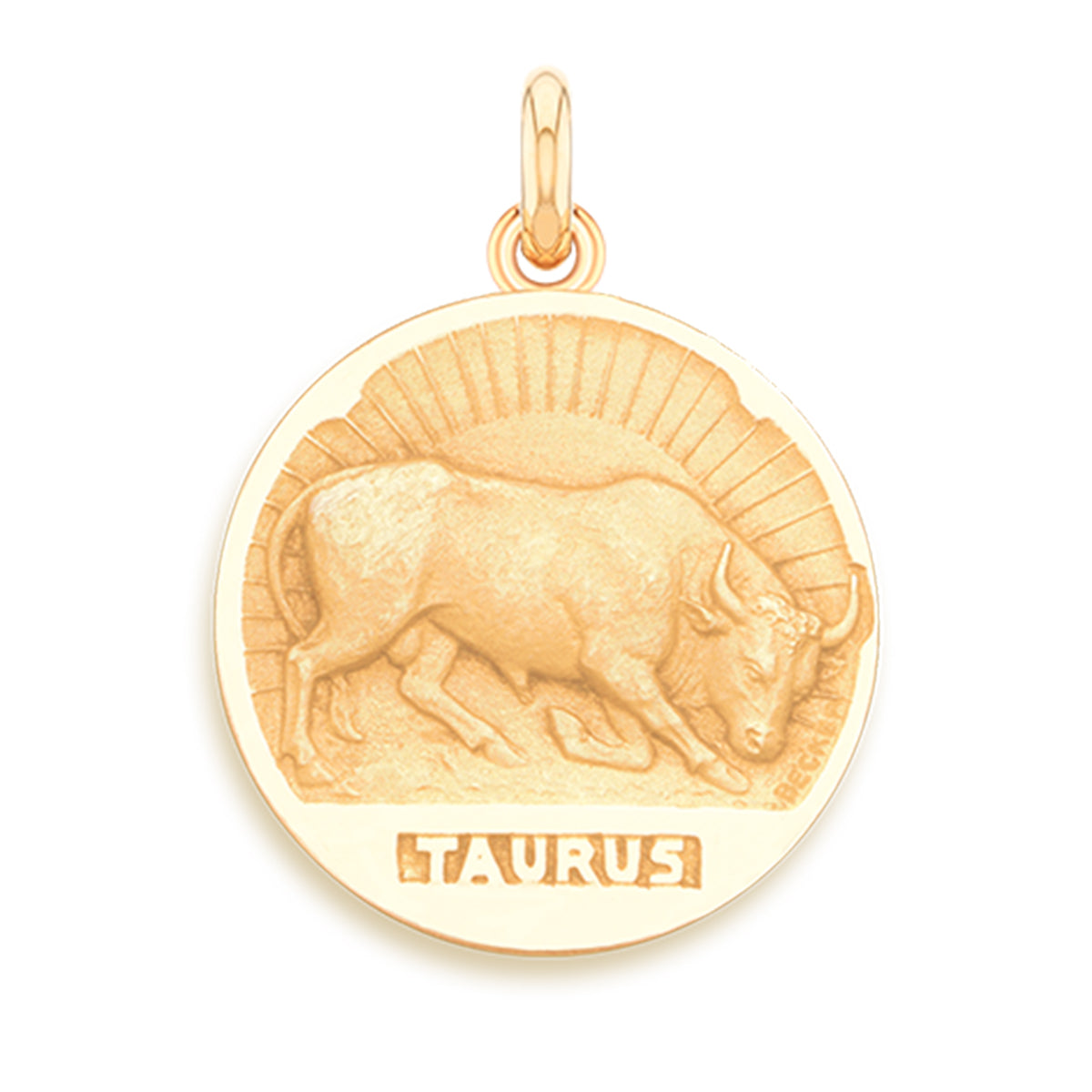 Taurus 18k Gold Sign Medallion Charm